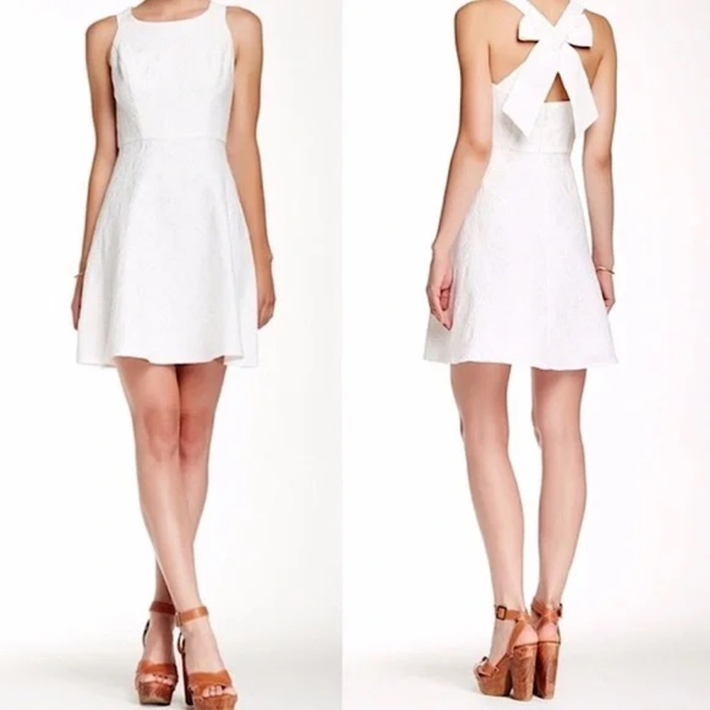 Ivory Jessica Simpson Bow Back Dress Size 2